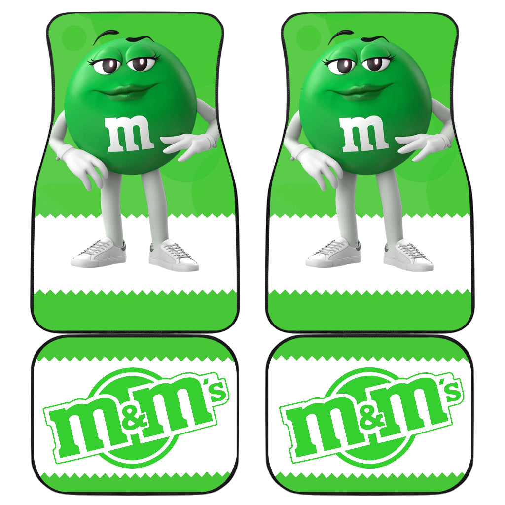M&M Green Chocolate Funny Car Floor Mats Car Accessories Ci220525-05