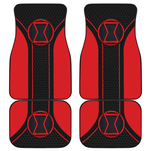 Black Widow Logo Car Floor Mats Custom For Fans Ci230103-06a