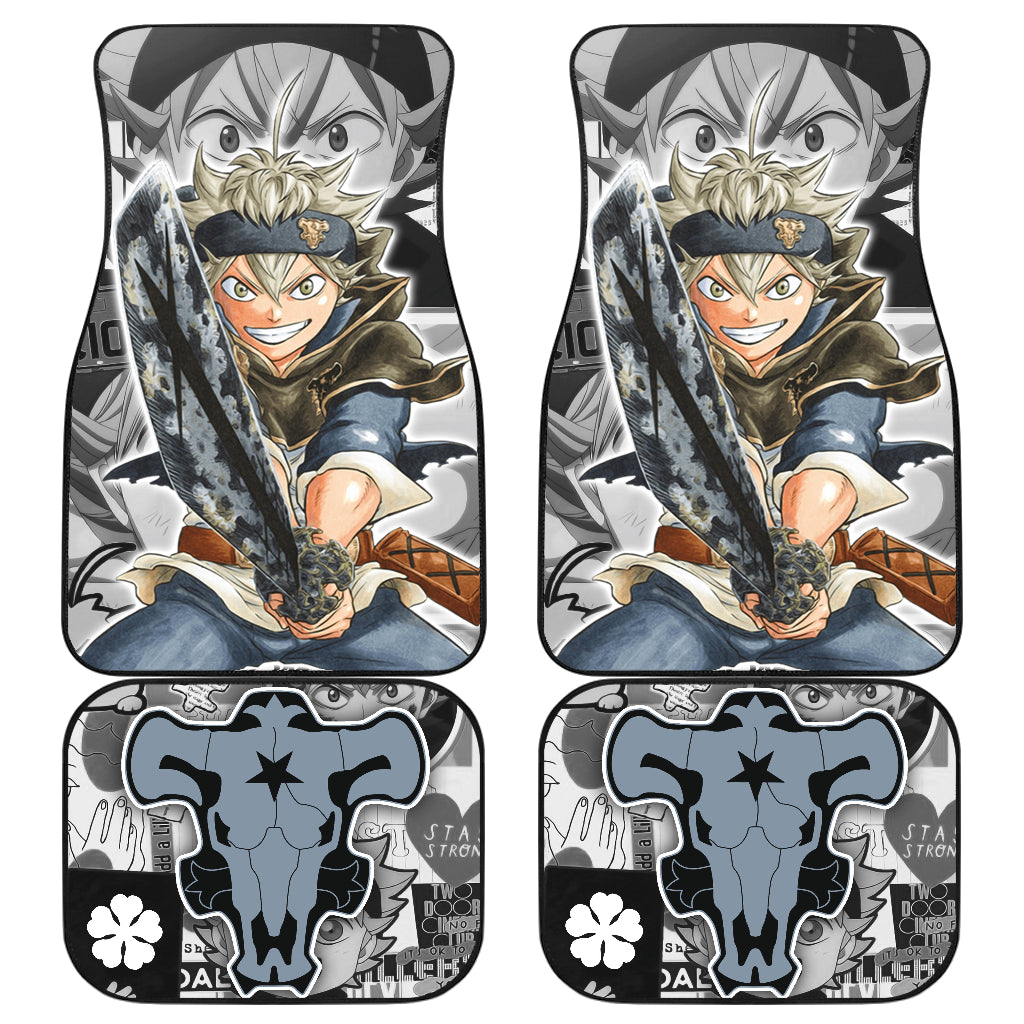Black Clover Car Floor Mats Asta Black Clover Car Accessories Fan Gift Ci122209