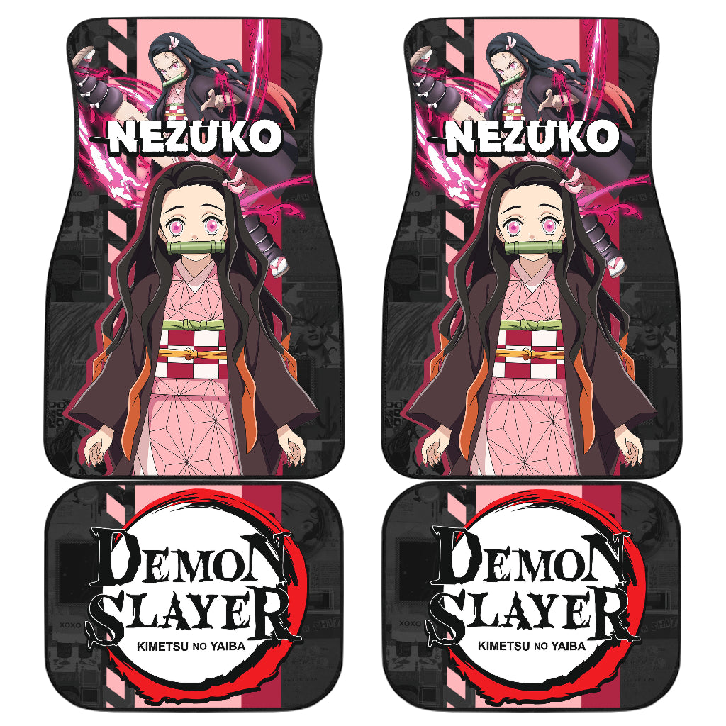 Demon Slayer Car Floor Mats Nezuko Car Accessories Fan Gift Ci220224-08