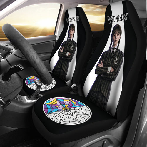 Wednesday Car Seat Covers Custom For Fans Ci221214-03