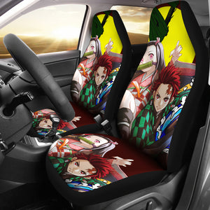 Tanjiro & Nezuko Car Seat Covers Demon Slayer Anime Seat Covers Ci0605