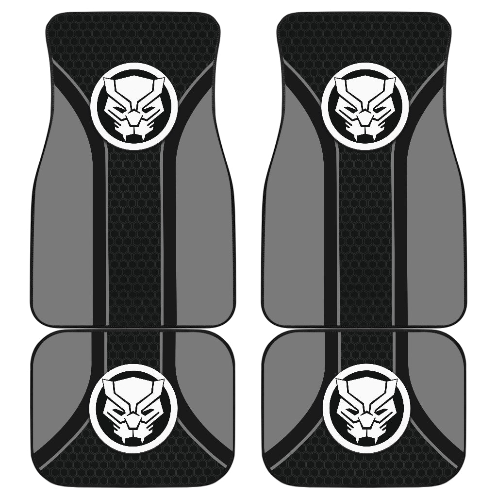 Black Panther Logo Car Floor Mats Custom For Fans Ci230103-05a