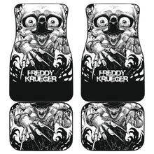 Load image into Gallery viewer, Horror Movie Car Floor Mats | Freddy Krueger Claw Glove Black White Scary Eyes Car Mats Ci090621