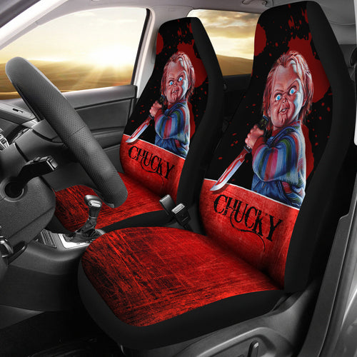 Chucky Blood Horror Movie Iron Car Seat Covers Chucky Horror Film Car Accesories Ci091121Chucky Horror Movie Car Seat Covers Chucky Horror Film Car Accesories Ci091121