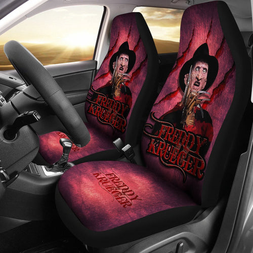 Horror Movie Car Seat Covers | Freddy Krueger Claw Red Theme Seat Covers Ci082621