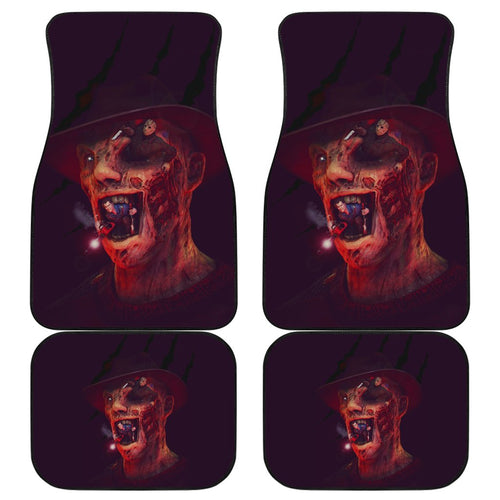 Horror Movie Car Floor Mats | Freddy Krueger With Other Villains Jason Car Mats Ci083121