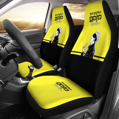 Satoru Gojo Jujutsu Yellow KaiSen Car Seat Covers Anime Seat Covers Ci0629