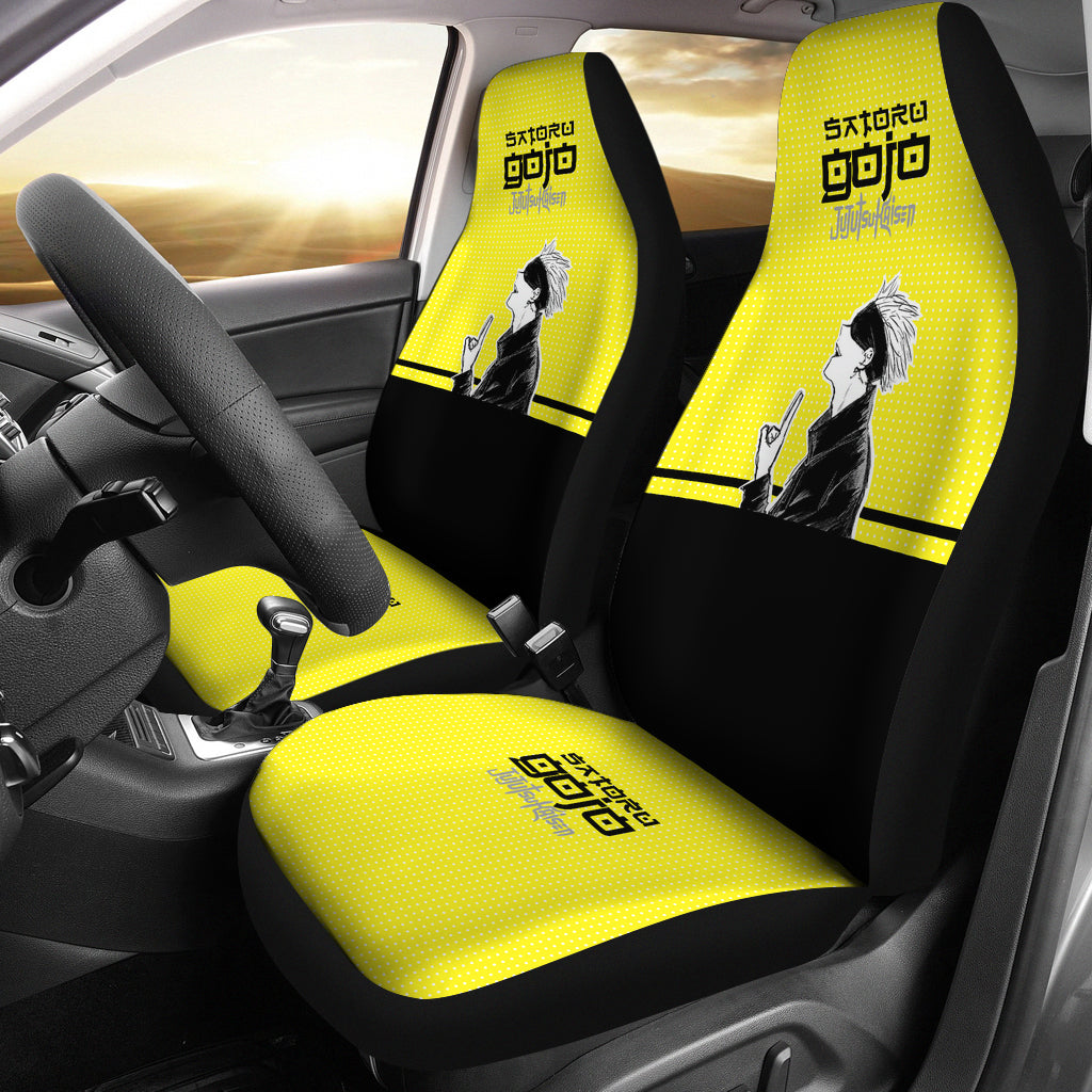 Satoru Gojo Jujutsu Yellow KaiSen Car Seat Covers Anime Seat Covers Ci0629