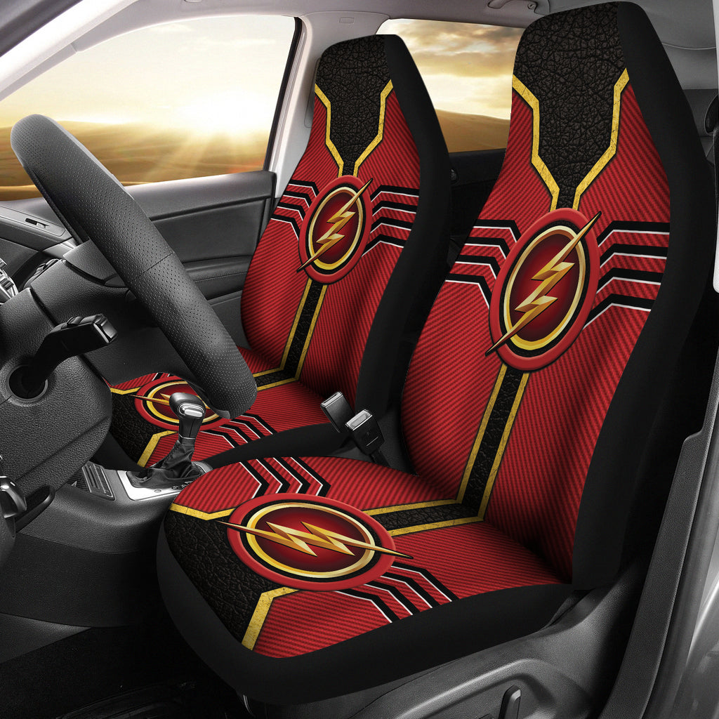 The Flash Logo Car Seat Covers Custom For Fans Ci230109-04