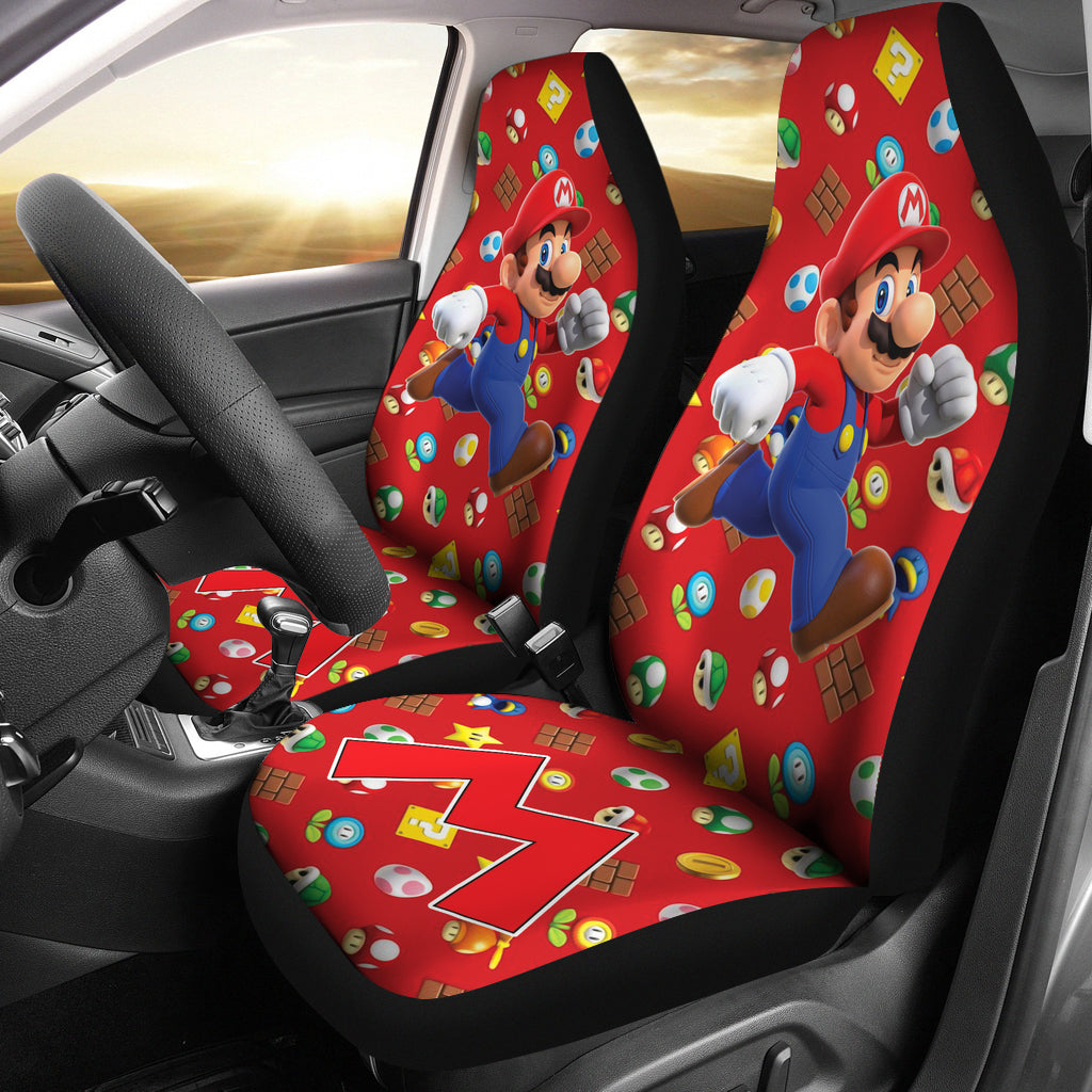 Super Mario Car Seat Covers Custom For Fans Ci221219-03