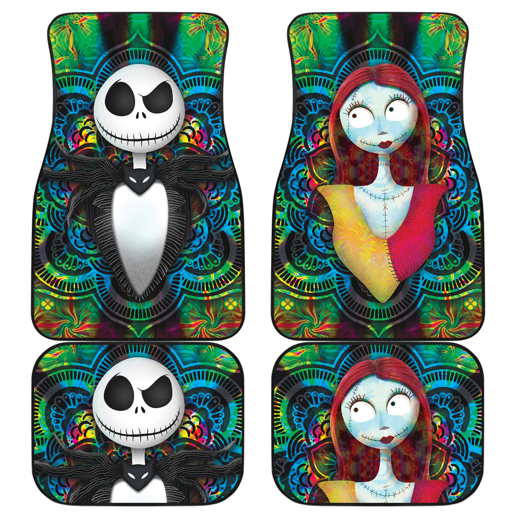 Jack Skellington Sally Car Floor Mats Colorful Car Accessories Ci220922-01