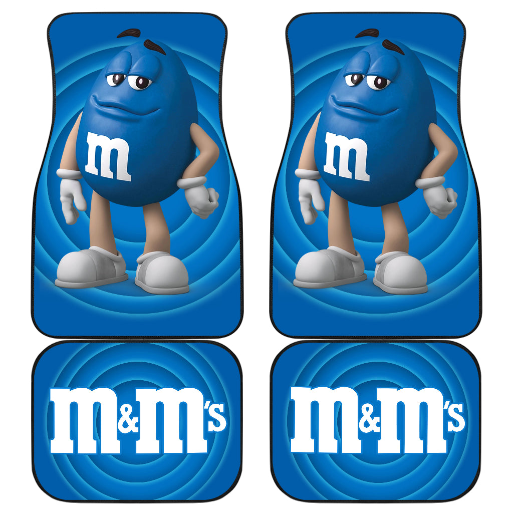 M&M Blue Chocolate Funny Car Floor Mats Car Accessories Ci220525-09