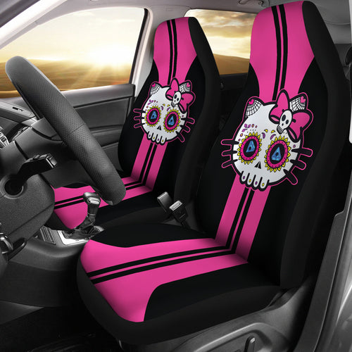 Hello Kitty Halloween Car Seat Covers Kitty Skull Cute Car Acceesories Ci220923-02