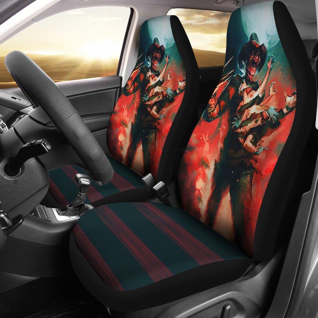 Horror Movie Car Seat Covers | Freddy Krueger Human Escape From Claw Seat Covers Ci083021