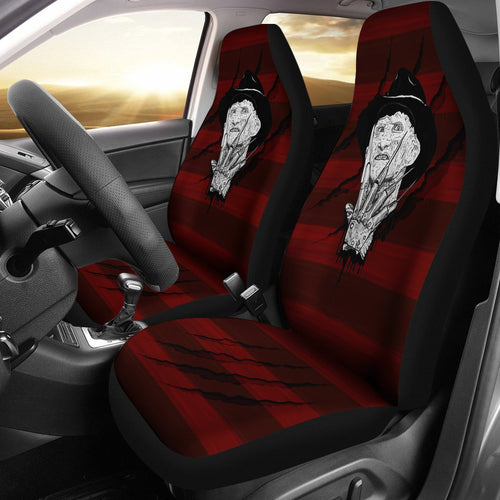 Horror Movie Car Seat Covers | Freddy Krueger With Glove Artwork Seat Covers Ci082721