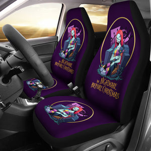 Nightmare Before Christmas Cartoon Car Seat Covers - Beautiful Sally Sitting With Her Cat Seat Covers Ci101401