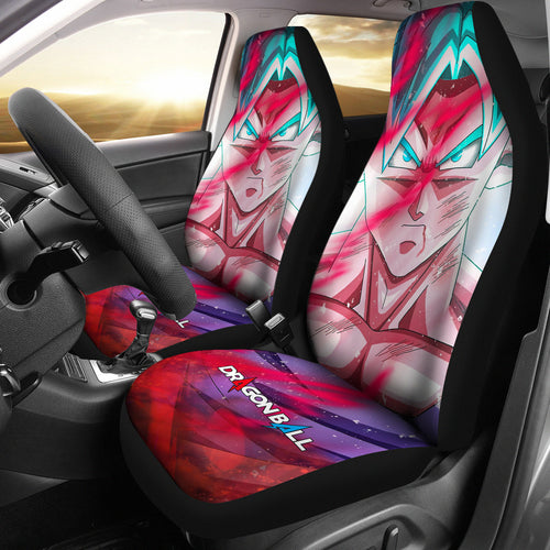 Dragon Ball Anime Car Seat Covers | Goku Portrait Blue Hair Red Blood Seat Covers Ci100801