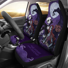 Load image into Gallery viewer, Nightmare Before Christmas Cartoon Car Seat Covers - Jack Skellington And Sally Unique Artwork Seat Covers Ci092803
