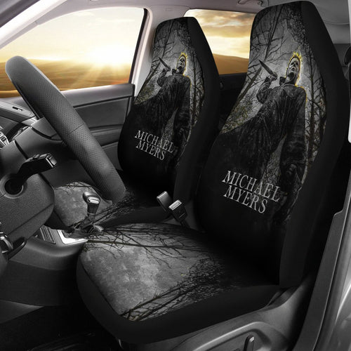 Horror Movie Car Seat Covers | Michael Myers Action In The Forest Seat Covers Ci090821