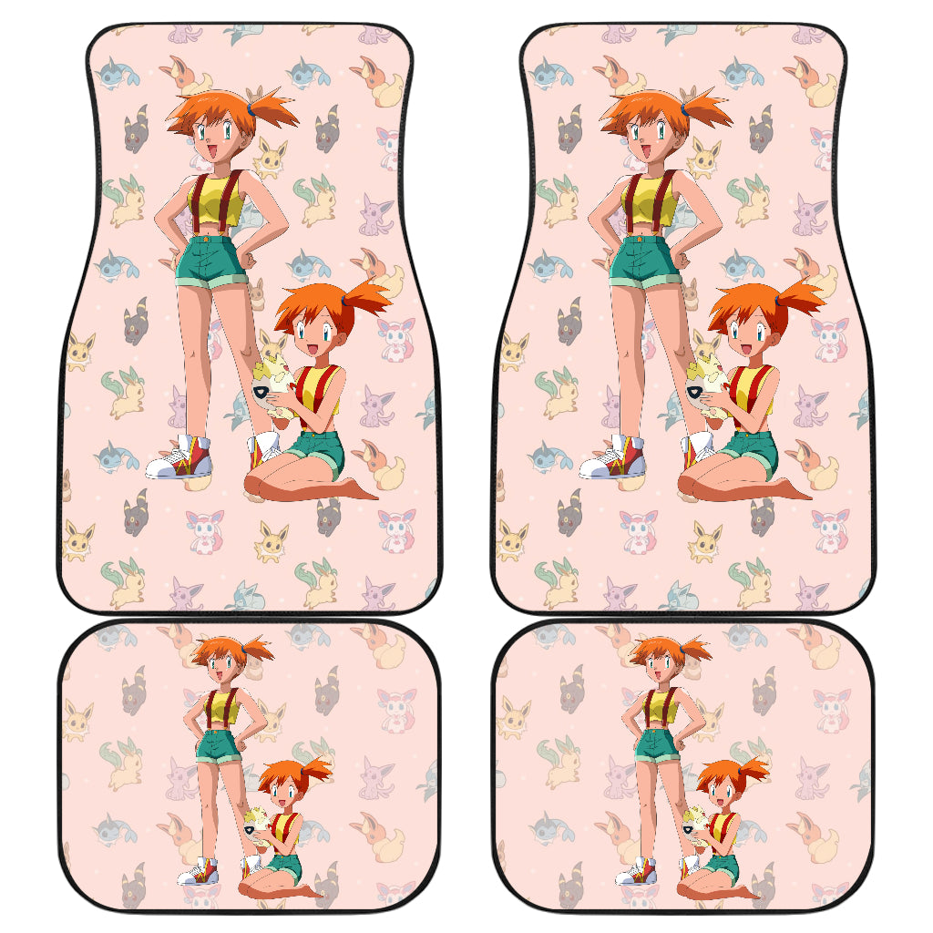 Pokemon Anime  Car Floor Mats - Kasumi Misty Hug Togepi Pokemon Patterns Car Mats Ci111101