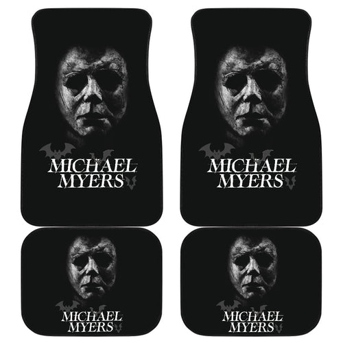 Horror Movie Car Floor Mats | Michael Myers Old Stone Face Black White Car Mats Ci090921
