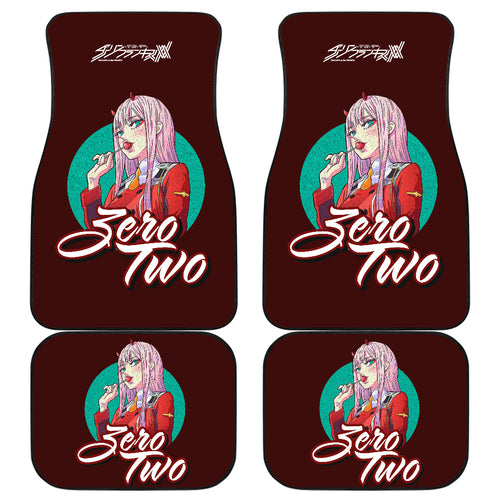 Zero Two Anime Girl Car Floor Mats Sweets Gift Ci0722