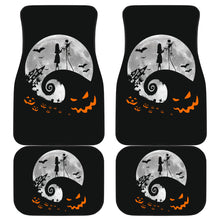 Load image into Gallery viewer, Nightmare Before Christmas Cartoon Car Floor Mats | Jack And Salyy Holding Hands Silhouette On Hill Car Mats Ci092503