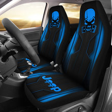 Load image into Gallery viewer, Jeep Skull Cosmos Blue Car Seat Covers Car Accessories Ci220602-08