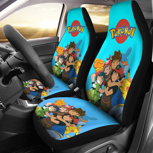 Anime Ash Ketchum Pikachu Pokemon Car Seat Covers Pokemon Car Accessorries Ci110203