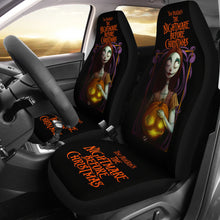 Load image into Gallery viewer, Nightmare Before Christmas Cartoon Car Seat Covers - Sally Hugging Lightning Pumpkin Seat Covers Ci093005