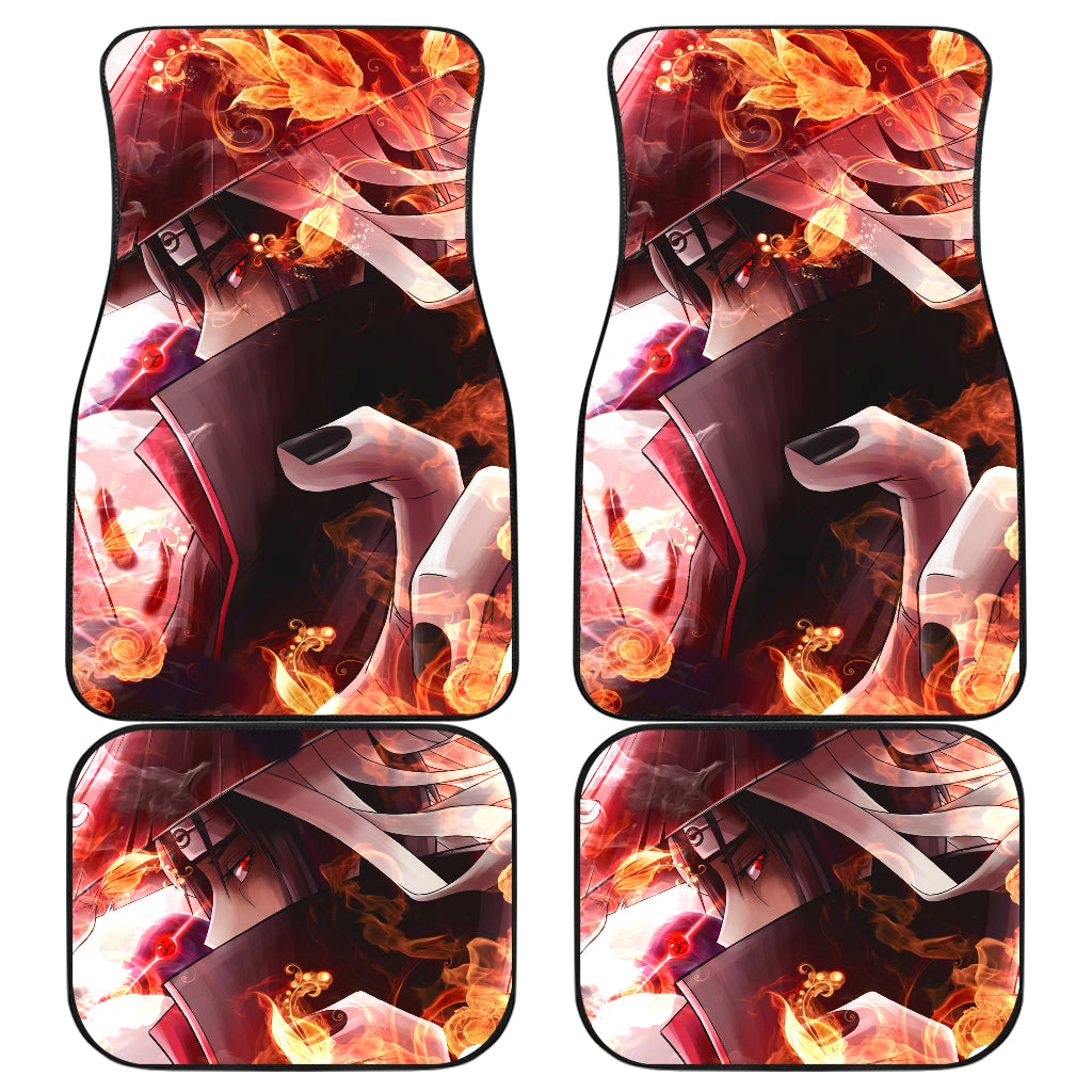 Itachi Akatsuki ART Fire Car Floor Mats Akatsuki Anime Car Accessorries Ci102304