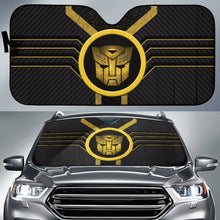 Load image into Gallery viewer, Gold and Black Transformers Autobots Logo Car Auto Sun Shades Custom For Fans Style 2 213101