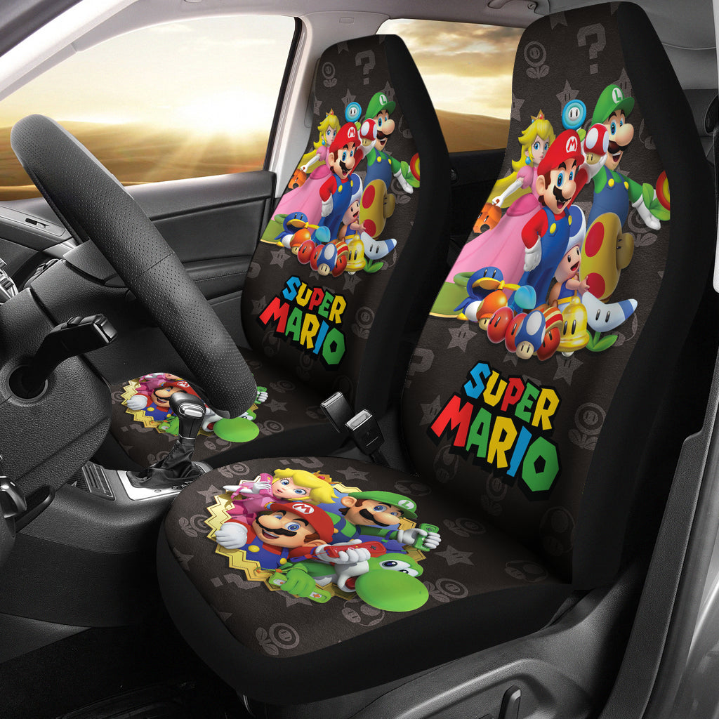 Super Mario Car Seat Covers Custom For Fans Ci221216-07
