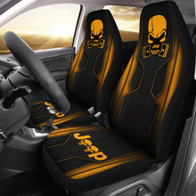 Load image into Gallery viewer, Jeep Skull Crush Orange Color Car Seat Covers Car Accessories Ci220602-03