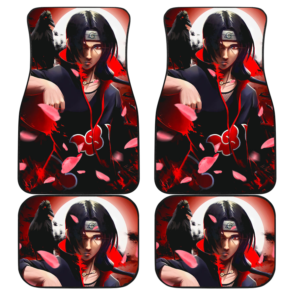 Itachi Akatsuki Fire Car Floor Mats Akatsuki Anime Car Accessorries Ci102203