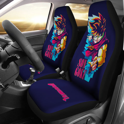 Dragon Ball Z Car Seat Covers Goku Colorful Style Anime Seat Covers Ci0810