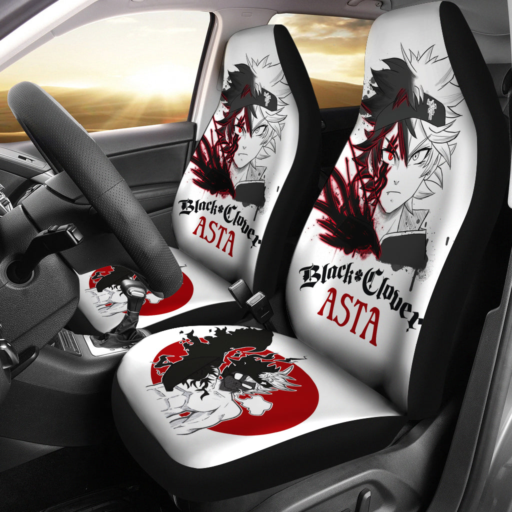 Black Clover Car Seat Covers Asta Black Clover Car Accessories Fan Gift Ci122105