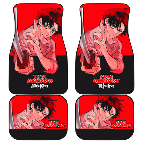 Yuta Okkotsu Anime Car Floor Mats Jujutsu Kai Sen Red Car Mats Ci0705