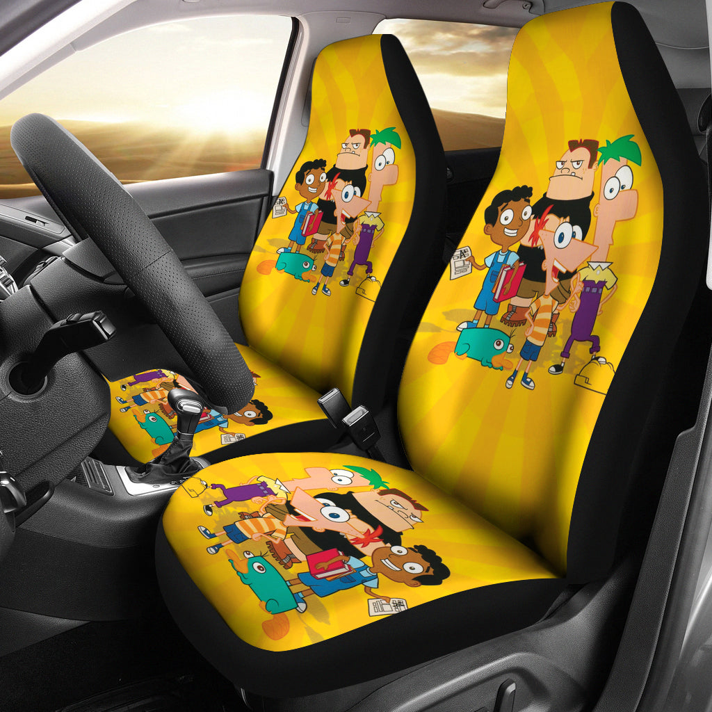 Phineas & Ferb Car Seat Covers Custom For Fans Ci221208-02
