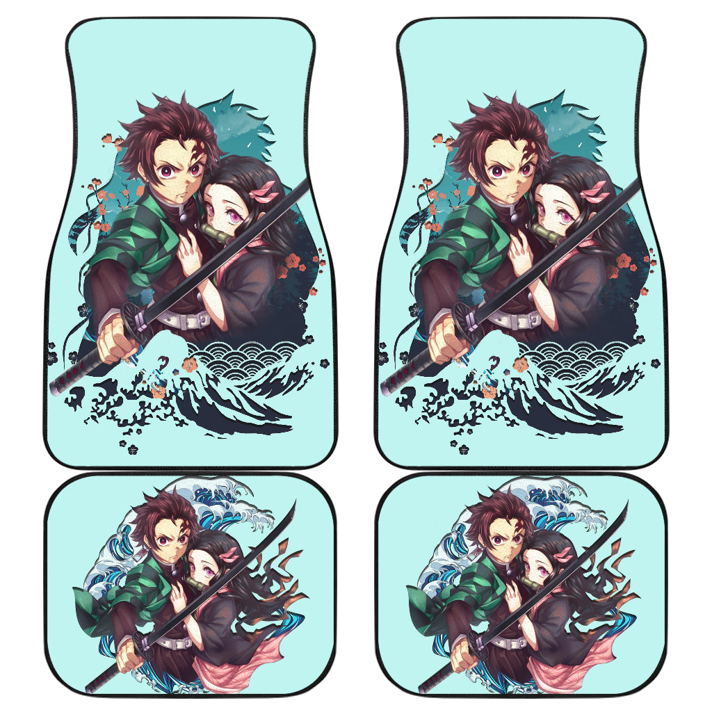 Tanjiro & Nezuko Car Floor Mats Demon Slayer Anime Car Mats Ci0606