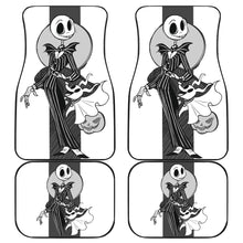 Load image into Gallery viewer, Nightmare Before Christmas Cartoon Car Floor Mats - Happy Jack Skellington And Zero Dog Black White Car Mats Ci092802