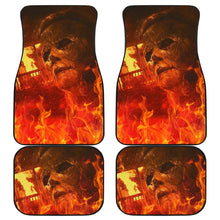 Load image into Gallery viewer, Horror Movie Car Floor Mats | Michael Myers In Flaming House Car Mats Ci090621