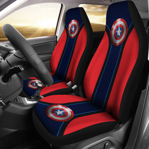 Captain American Logo Car Seat Covers Custom For Fans Ci221228-07