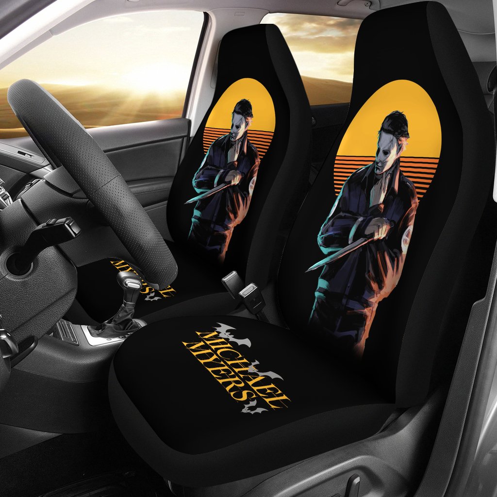 Horror Movie Car Seat Covers | Cool Michael Myers Retro Vintage Seat Covers Ci090921