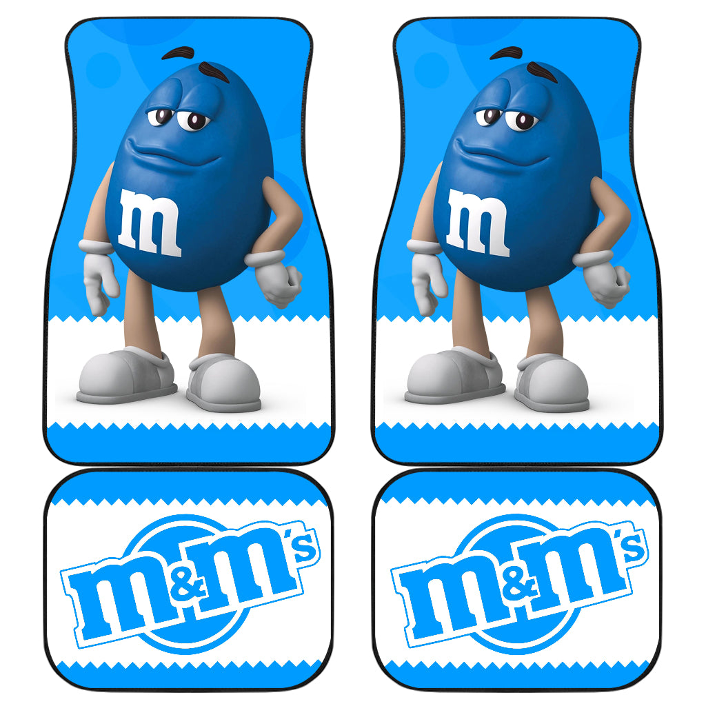 M&M Blue Chocolate Funny Car Floor Mats Car Accessories Ci220525-07
