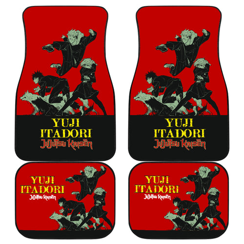Yuji Itadori and Friends Car Floor Mats Jujutsu KaiSen Anime Car Mats Ci0713
