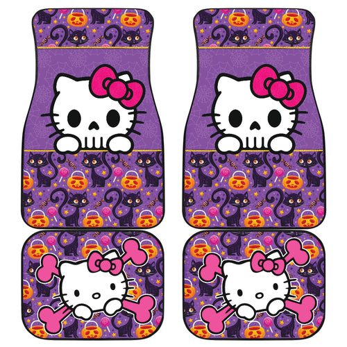 Hello Kitty Halloween Car Floor Mats Kitty Skull Cute Car Floor Mats Ci220923-06