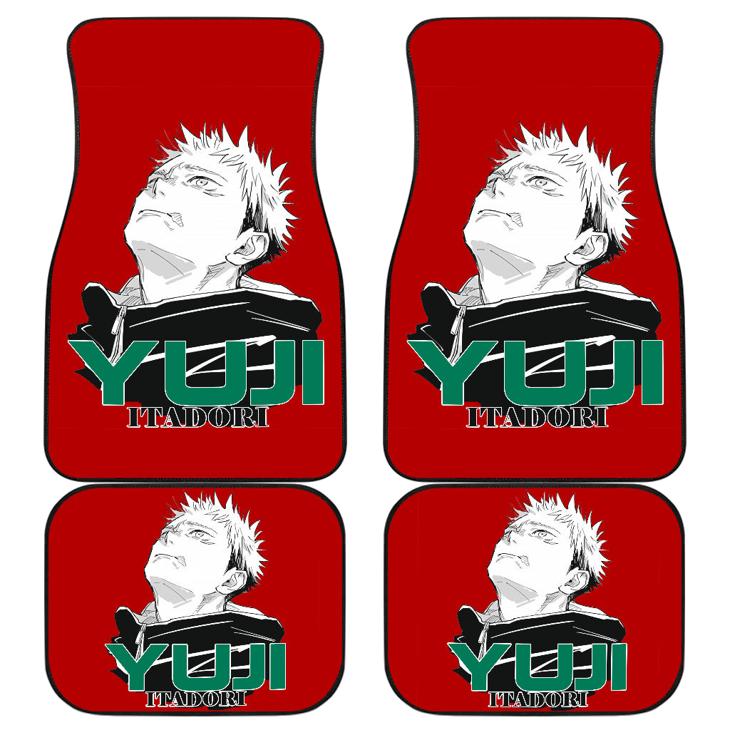 Yuji Itadori Red Car Floor Mats Jujutsu KaiSen Anime Car Mats Ci0712