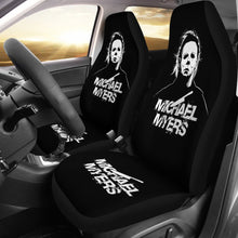 Load image into Gallery viewer, Horror Movie Car Seat Covers | Michael Myers Knife Black White Seat Covers Ci090221